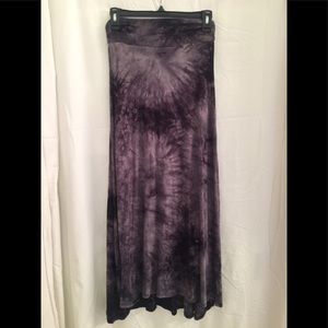 Tie dyed long Aline skirt